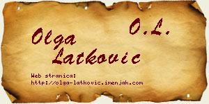 Olga Latković vizit kartica
